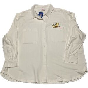 NWT Haribo Gummy Bears Adult Fleece Button Up Shirt